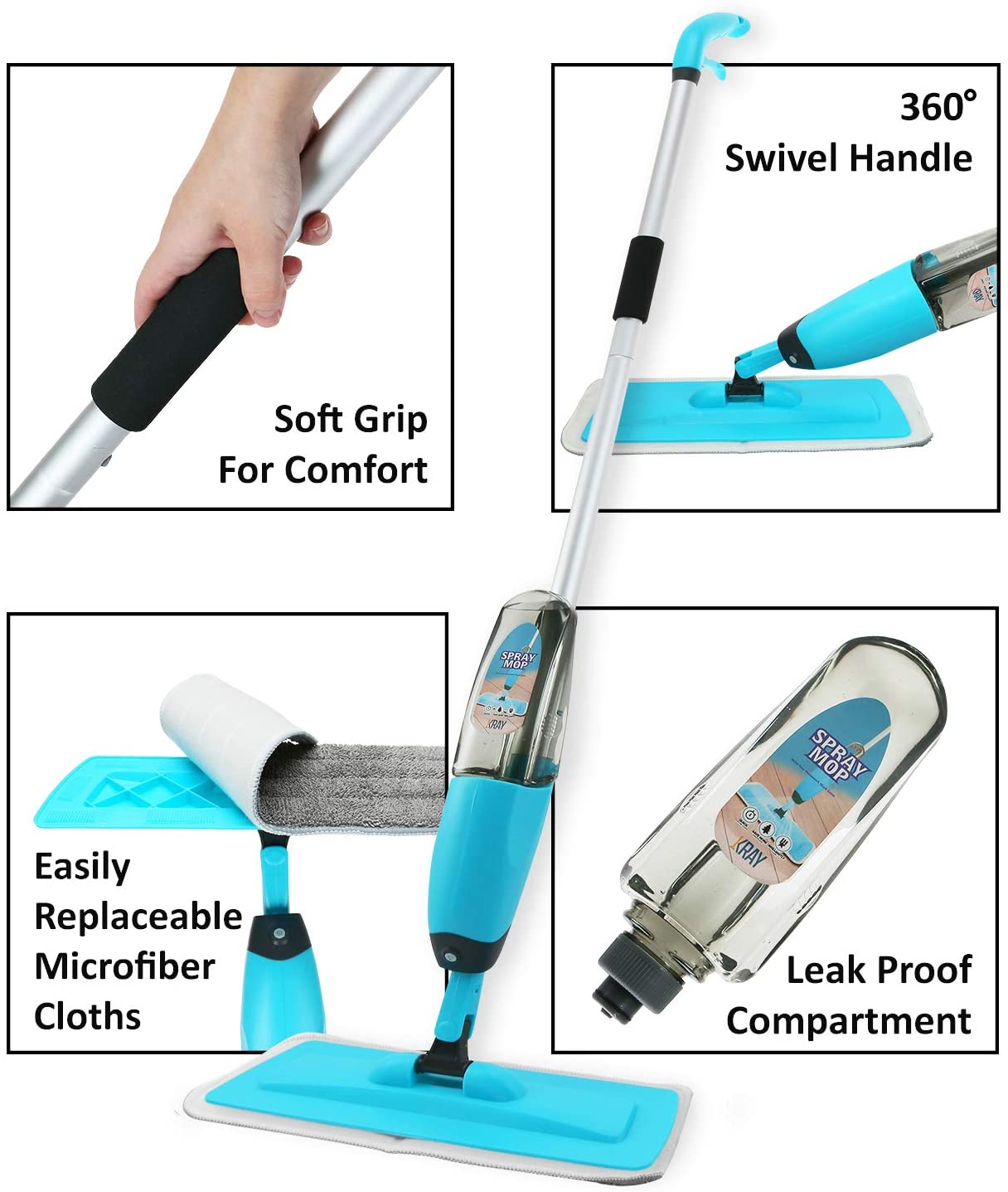 Extendable Handle Spray Floor Mop