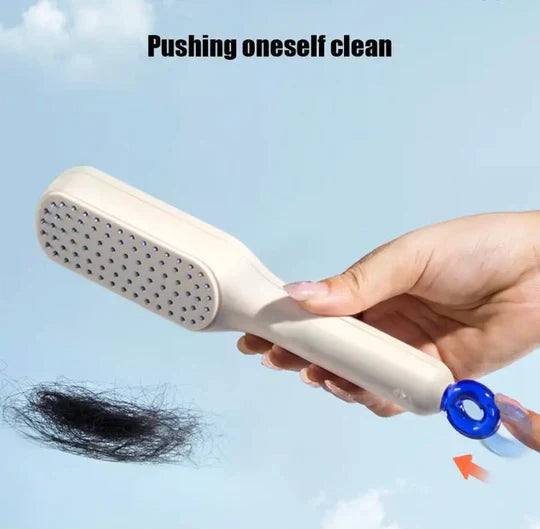 Self-Cleaning Magic Hair Brush with Anti-Static Comb