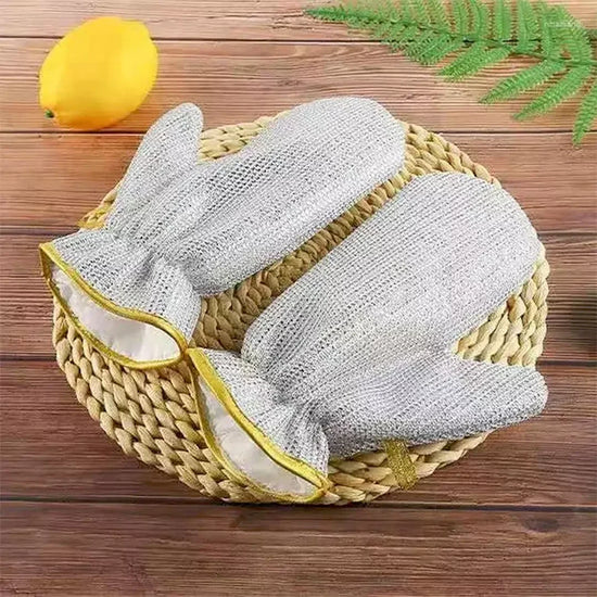 Steel Wire Dishwashing Glove, Multipurpose Anti-Scratch Waterproof Cleaning Rag