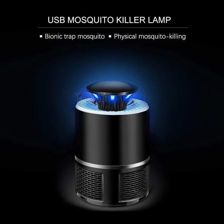 Electric Mosquito Trap Blue Light Mosquito Killer Lamp with USB Power Suction Fan No Zapper Child Safe